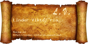 Linder Viktória névjegykártya